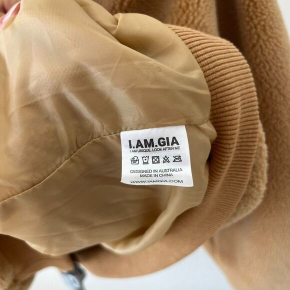 I.AM.GIA Pixie 2.0 Jumper Hoodie Women Small Brown Kangaroo Pocket Raglan Sleeve - Picture 6 of 10